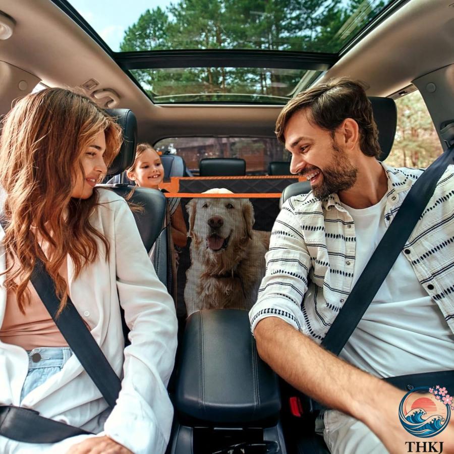 犬用カーシート メッシュ ペットカーシート ペット用 後部座 全種犬用 ペット用品 THKJ SUV用 超強防水 清潔簡単 汚れ防止 水洗い可能 ペット安全ベルト_6