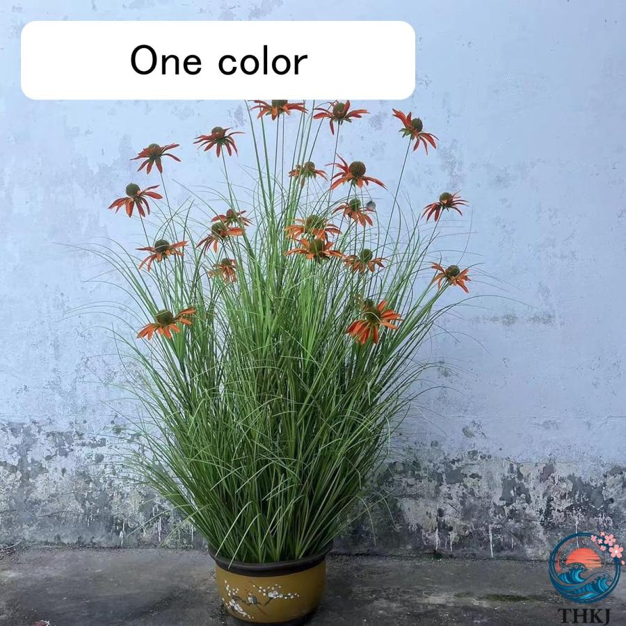大型観葉植物 コンラン菊 130cm フェイク フェイクグリーン 造花 菊 キク THKJ 人工観葉植物 水やり不要 虫害の心配なし 簡単世話いらず お手入れ簡単の画像