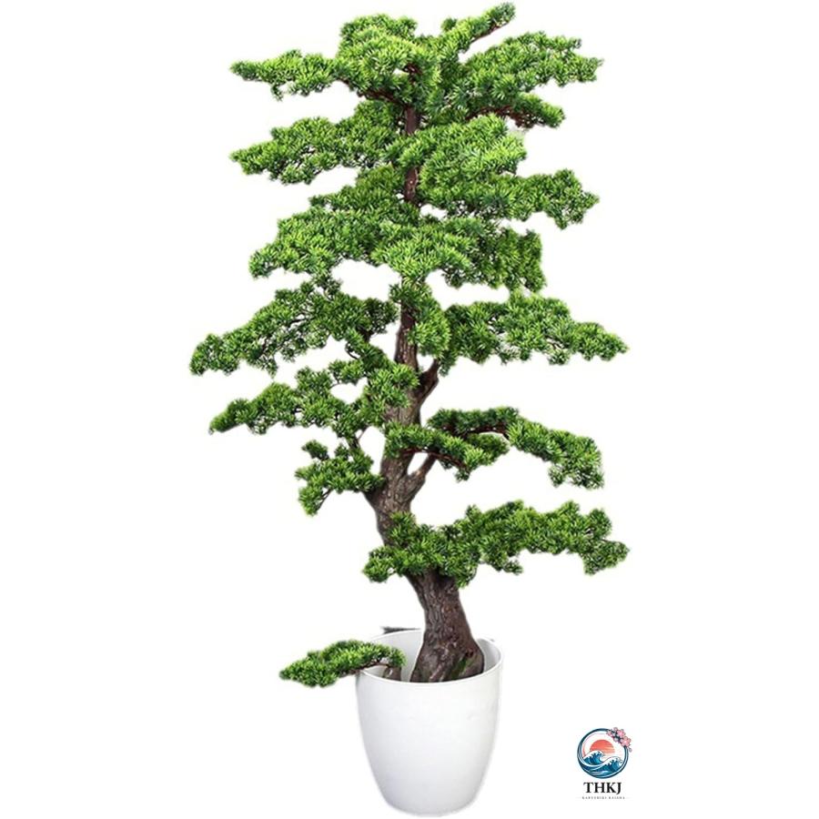 人工観葉植物 ウェルカムパイン 大型 ホテル フェイクグリーン 観葉植物 造花 THKJ 屋内 エントランス 玄関 ホーム モダン空間に最適 御祝い 開店祝い 母の日の画像