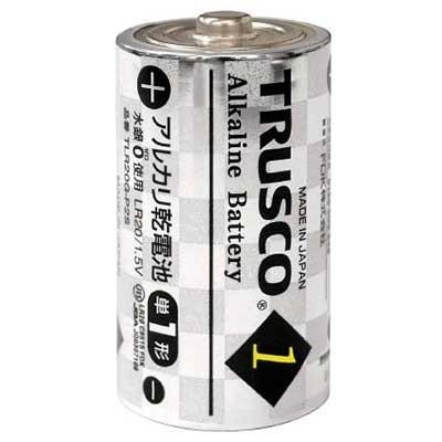 TRUSCO　トラスコ　アルカリ乾電池　単1　電池　2個入　TLR20G-P2S｜kmtooly