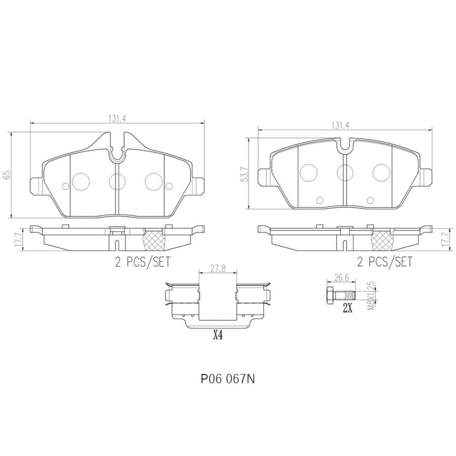 今月限定 特別大特価 超低ダスト ブレーキパッド Mini ミニ R56 ワン クーパー Me14 Mf16 ブレンボ セラミックパッド P06 067n フロント 第1位獲得 Www Technet 21 Org