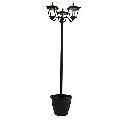 植木鉢付きソーラー街灯3灯 a14871
