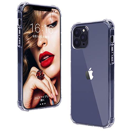 【JASBON】iPhone12 Pro Max ケース クリア 6.7インチ対応 ソフトケース 軽量 シリコンTPUカバー 米軍MIL規格