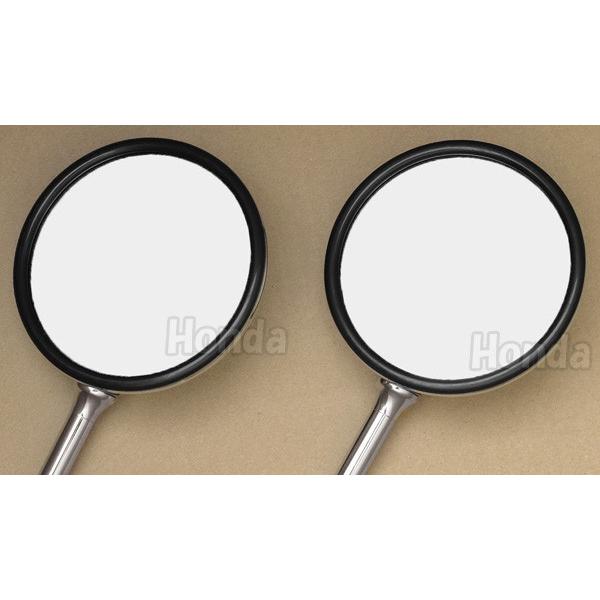 ホンダ（HONDA） ホンダ純正バックミラー（逆ネジ）丸型メッキ 左右