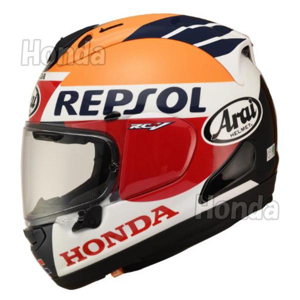 Arai RX-7X REPSOL HONDA フルフェイスヘルメット RX-7X Arai Repsol 限定 ヘルメット Honda WGP800勝記念 : K-net