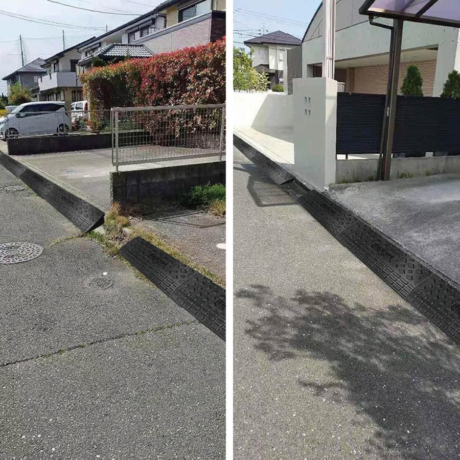 段差 スロープ プレート プラスチック製 軽量 幅60cm 高さ10cm用 駐