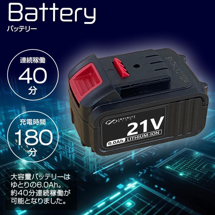 電動インパクトレンチ 2000N・m タイヤ交換 トラック用 21V 4.0AH  
