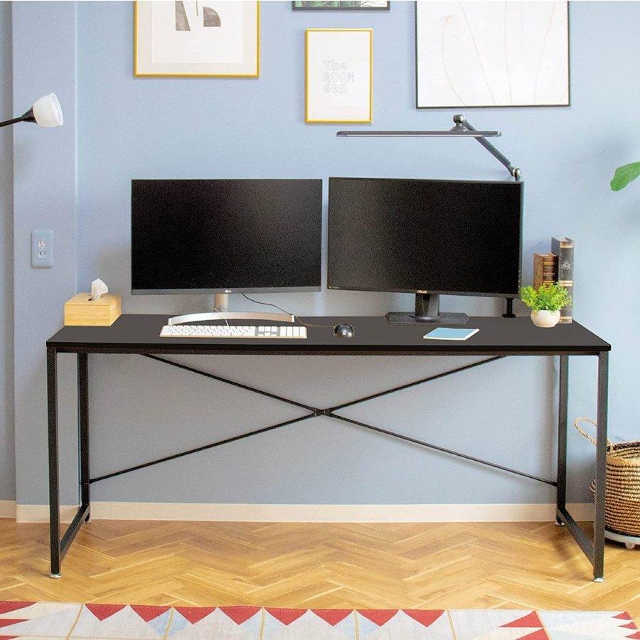 半額】 ワークデスク パソコンデスク 180cm ブラック 866 agapeeurope.org