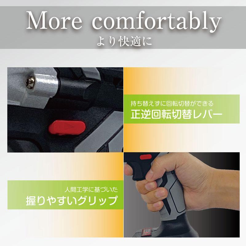 充電式 インパクトドライバー バッテリー2個 充電器付 DIY 工具