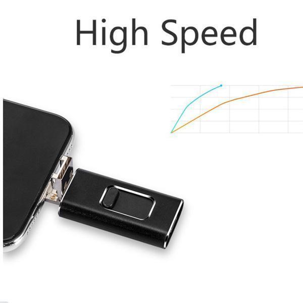 USBメモリー 64gb iPhone iPad 対応 USB2.0 4in1 フラッシュドライブ ライトニング 大容量 スマホ メモリースティック｜knicknacksfarm｜13
