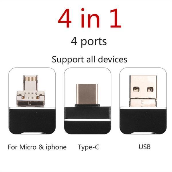 USBメモリー 64gb iPhone iPad 対応 USB2.0 4in1 フラッシュドライブ ライトニング 大容量 スマホ メモリースティック｜knicknacksfarm｜08