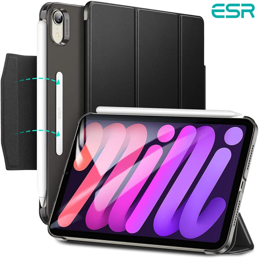 ESR iPad mini A17 Pro 2024/6世代 2021 三つ折りケース カバー