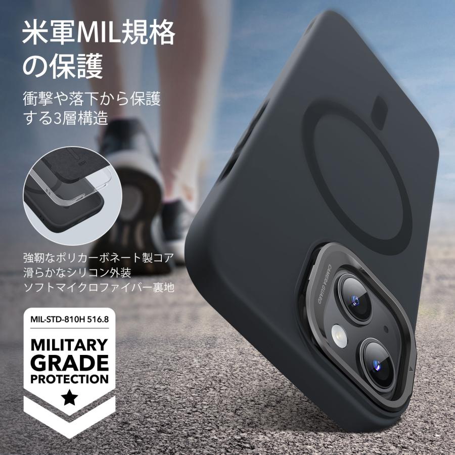 ESR iPhone13 ケース ソフトケース シリコン ブラック スタンド ESR iPhone13 ケース ソフトケース シリコン ブラック スタンド