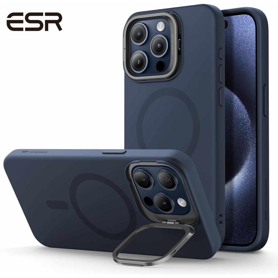 シリコンケース 磁気スタンド付き iPhone 15 Pro　保護カバー Amazon.co.jp: ZENIX DESIGN TECH iPhone15 Pro 用 ケース マグネット