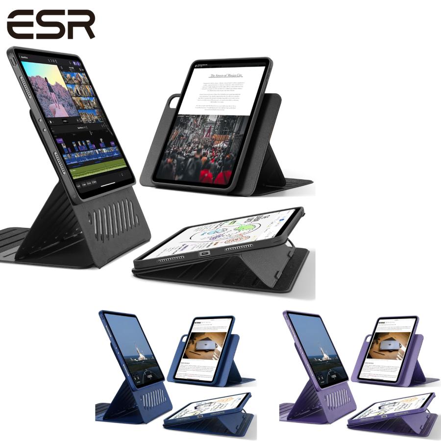 ★ESR iPad Pro 13インチ ケース M4 2024専用 ブラック ESR iPad Pro 13/11インチ ケース（2024、M4）専用 取外し可能な