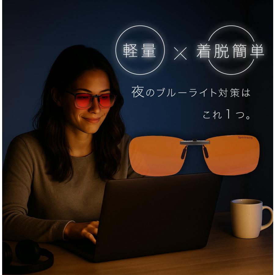 Spectra479 眼科医推奨 ブルーライト 99.9% カット pcメガネ ナイト