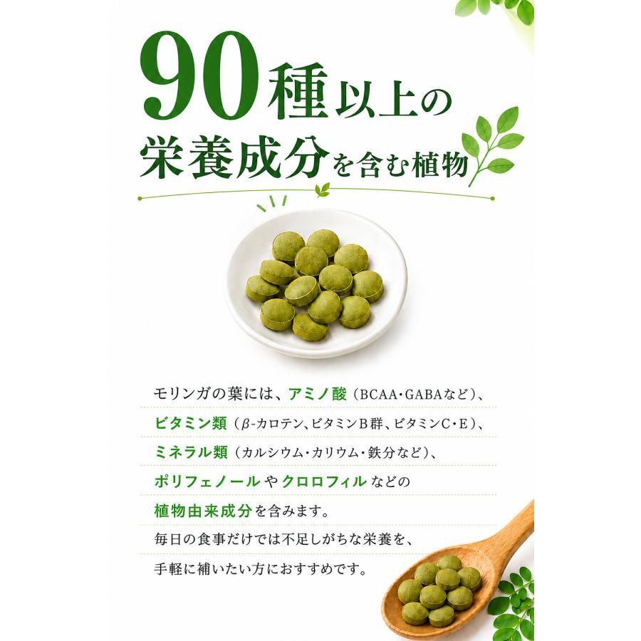 有機 モリンガタブレット (200mg x 300粒) 自然栽培 無添加 フィリピン