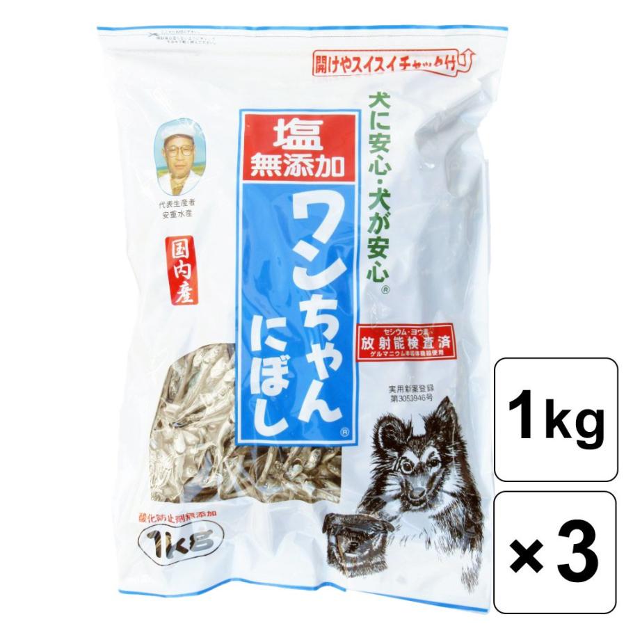 犬 おやつ 国産 犬用 ワンちゃんにぼし 塩無添加 1kg お徳用 おつまみ煮干し