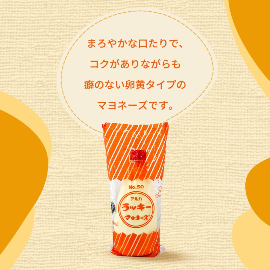 丸和油脂 No.50 ラッキーマヨネーズ 1kg 業務用 卵黄使用 サラダ 製