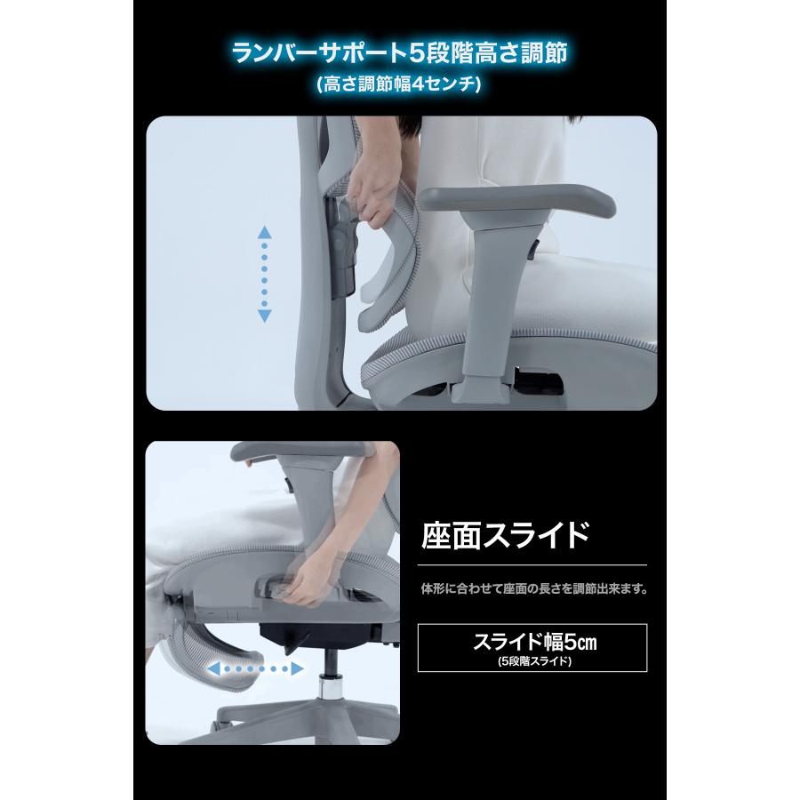 EastForce エイリアンチェア 3万円台 フルスペックオフィスチェア 3Dヘッドレスト 4Dアームレスト ランバーサポート高さ調節 座面スライド ハンガー搭載 |  | 13