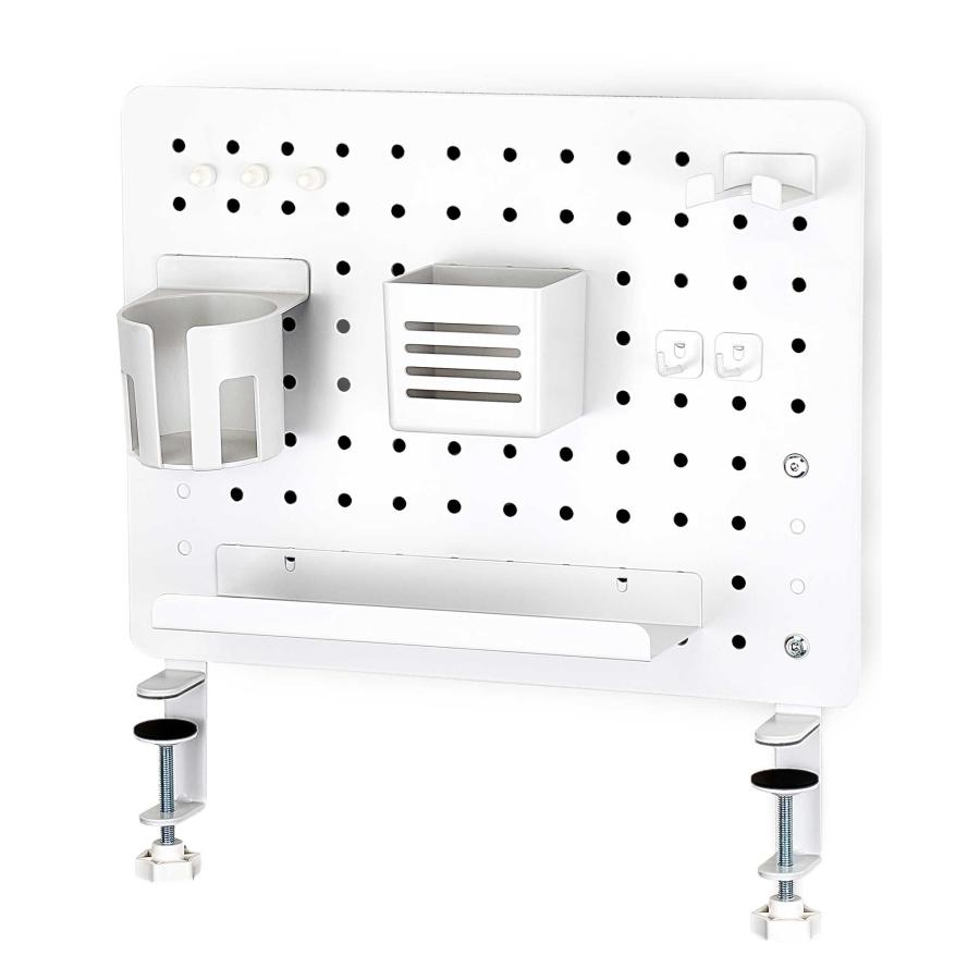 EastForce ペグボード デスクパネル 中 (Medium) マグネット対応 パネル 卓上収納 フック トレー付き クランプ式 有孔ボード |  | 05