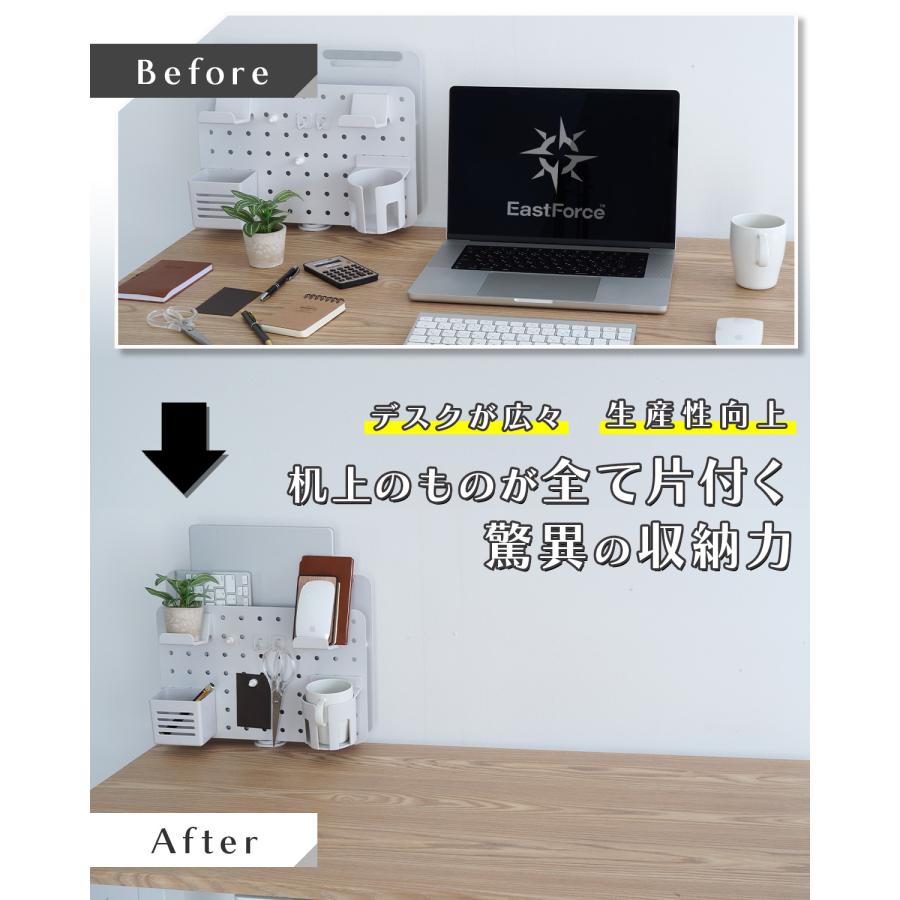 EastForce ペグボード テーブルサイドポケット ノートPC タブレット 回転式 マグネット対応 トレー付き クランプ式 有孔ボード |  | 07