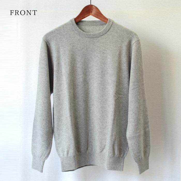 メンズ カシミヤ100％ クルーネックセーター ニット LLサイズ カシミア
