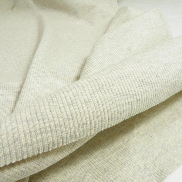 ニット生地 20スパンテレコ オートミール（キナリ杢） 「裏毛などの