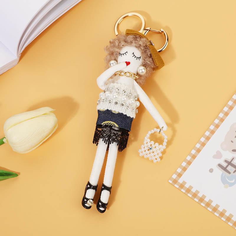 バッグチャーム キーホルダー ドールチャーム レディース かわいい