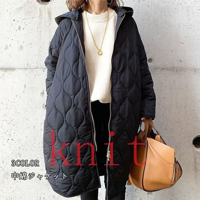 ダウンコート レディース 秋冬コート アウター 無地 40代50代ファッション シンプル 中綿コート防寒コート フード付き 秋冬 防寒 通勤 体型カバー おしゃれ 代引き不可