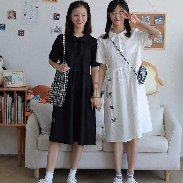 高校生中学生女子高生学生女子10代代ワンピ スレディース半袖韓国ファッションおしゃれフラワーカジュアルトレンドドレス6710 特価