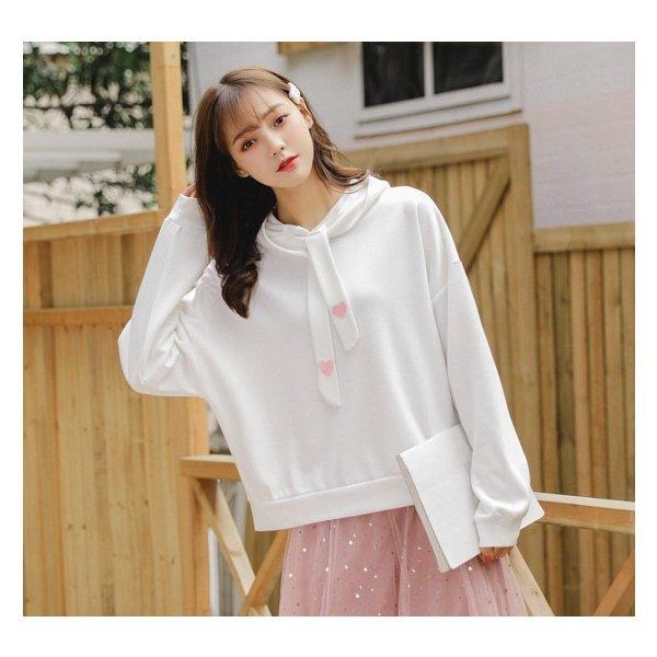 韓国ファッションパーカーレディースプルオーバー長袖原宿系オルチャン春|knit|08