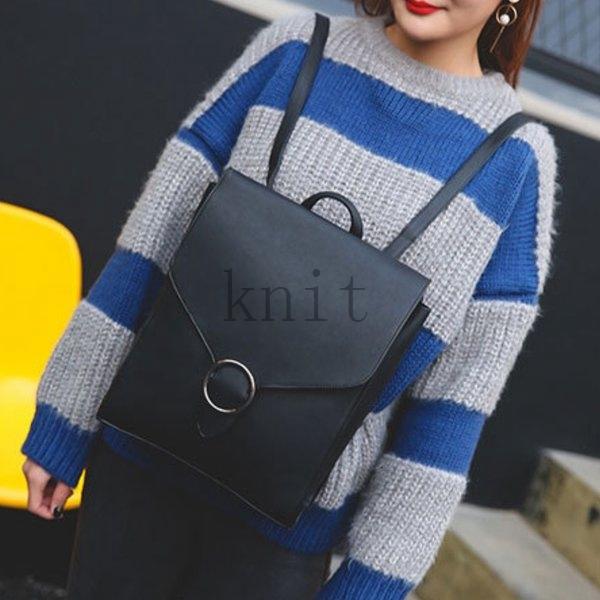リュックレディースおしゃれシンプル通勤通学黒リュックサック軽いママ安い韓国多機能リュックバッグ Knit8ffdf422 ニットknit 通販 Yahoo ショッピング