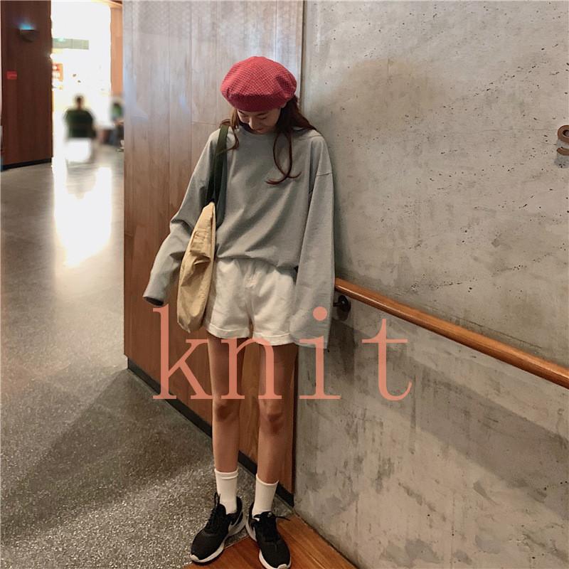 トップス レディース お気に入り 秋 カットソー 長袖 無地 シンプル Tシャツ ゆったり 韓国 ファッション 10代 女子 体型カバー 中学生 代 高校生