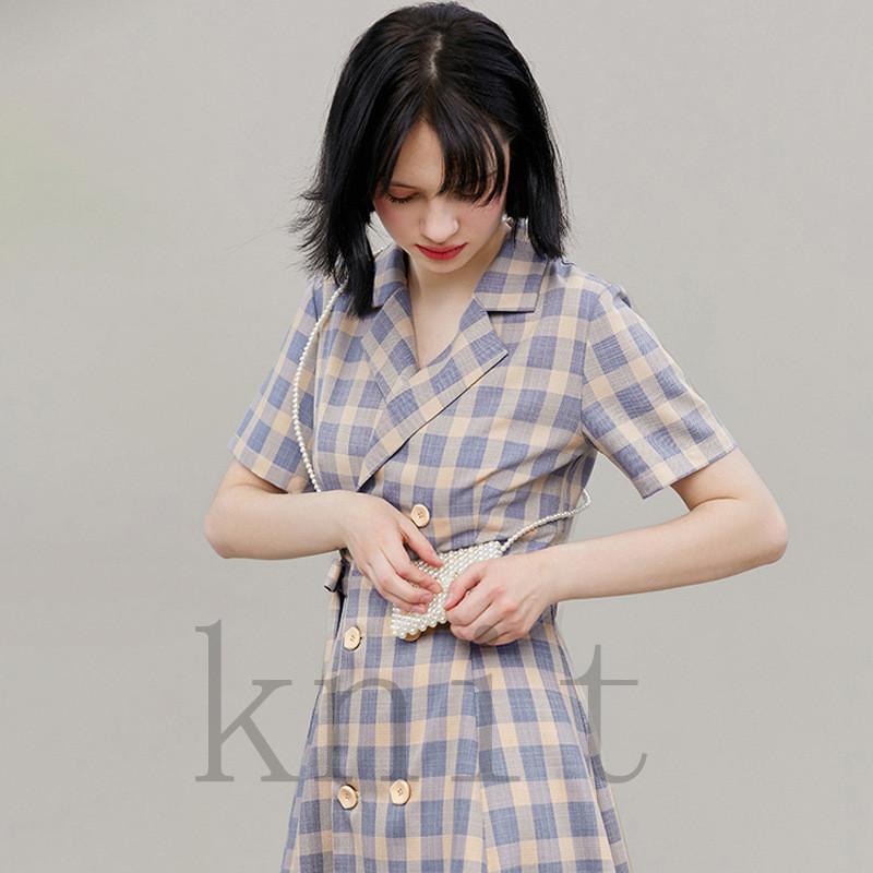 高校生中学生ファッションワンピースチェック半袖夏おしゃれ10代代30代体型カバー韓国風 Knitzylg729e598 ニットknit 通販 Yahoo ショッピング