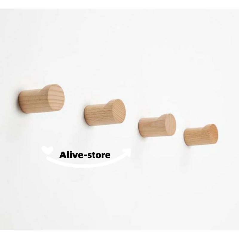 フック 壁 フックセット 3/5個セット 壁掛け 木製 耐荷重10kg 強力