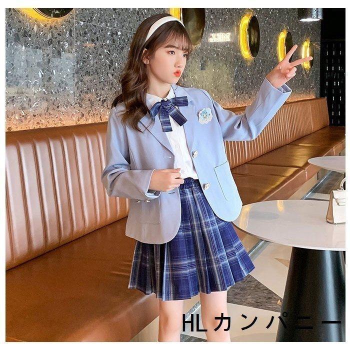 子供服卒業式女子スーツジャケット3点セット卒服女の子チェック柄  