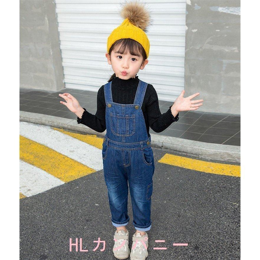 韓国子供服サロペットオーバーオールキッズ女の子男の子オールインワンデニム長ズボン子ども服ジュニアガールズ通園通学着90-160cm｜knit｜08