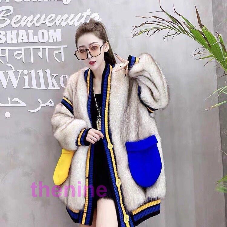 毛皮/ミンク/ポリ＆ナイロン/リバーシブル フード付 リアル