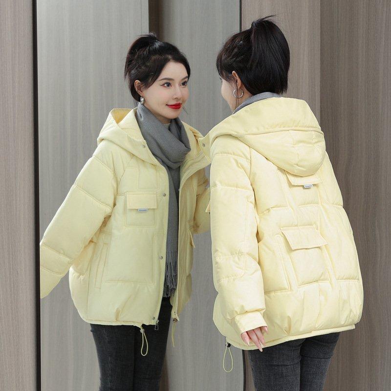ダウンジャケット レディース 上着 中綿コート冬 ショートコート ゆったり 韓国風　きいサイズ 女性フード付きアウター ダウンコート｜knit｜18