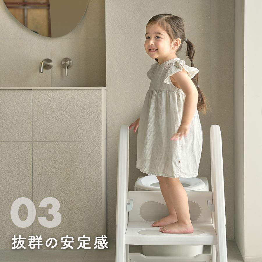 踏み台 折りたたみ 3段 2段 2段 軽量 おしゃれ ステップ台 ステップ 手すり付き踏み台 トイレ スツール キッズ 北欧 iFam アイファム if78の画像