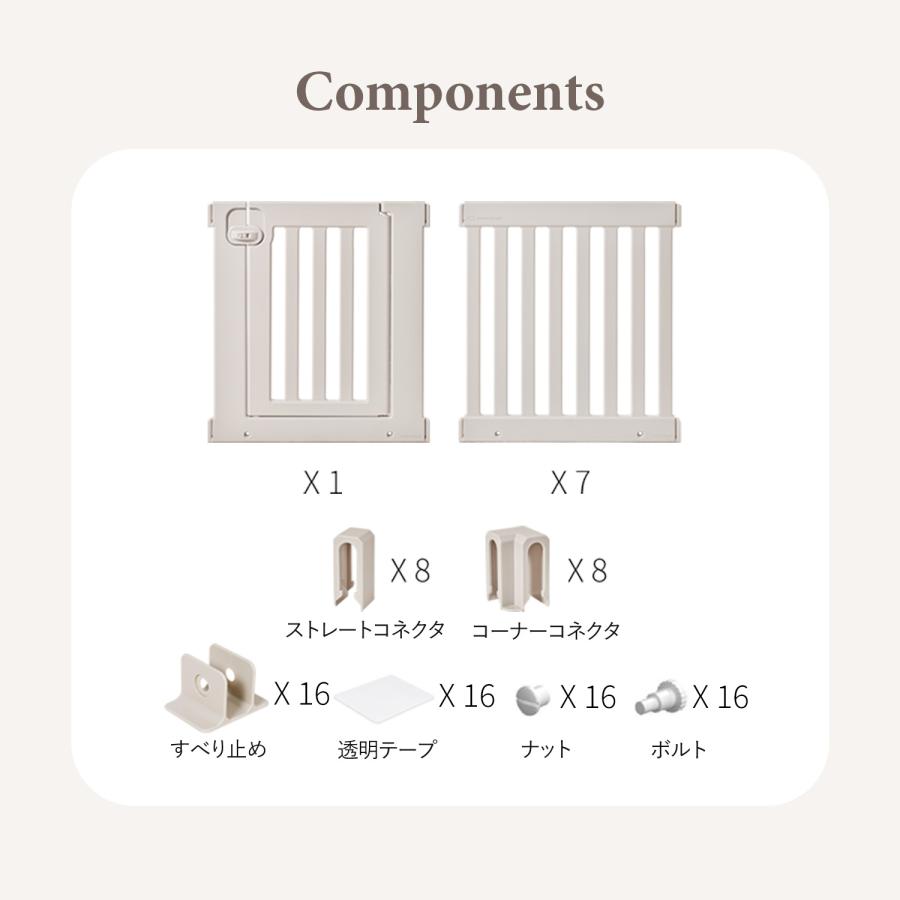 Takemehom ペット用サークル ドア付 拡張できるペットルーム