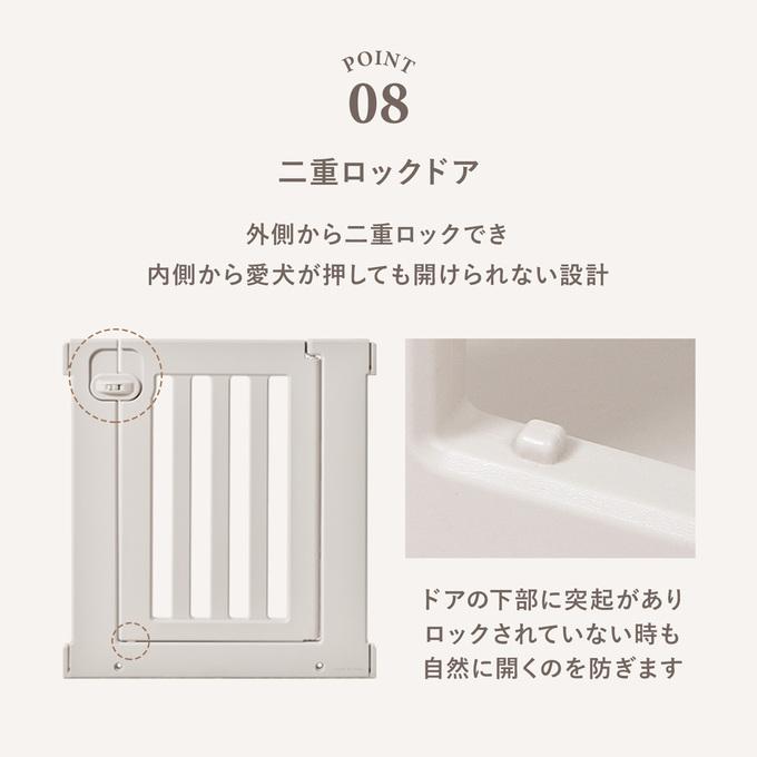 ペットサークル 拡張できるペットルーム ペット用サークル ドア付 ブラインドあり 犬用ゲージ シンプル モダン 簡単 組み立て 柵 ジョイント式 th142の画像