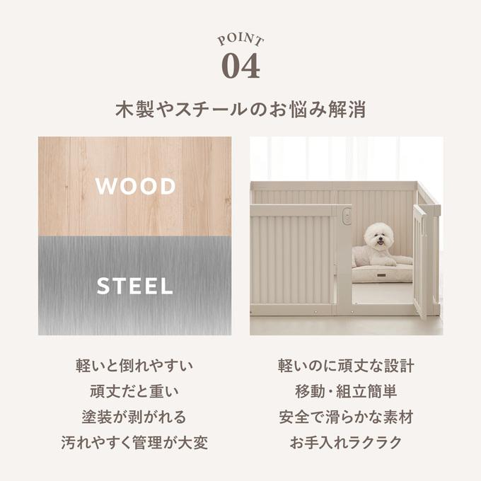 ペットサークル 拡張できるペットルーム ドア付 すべり止め付き オールブラインド 犬用ゲージ シンプル モダン 簡単 組み立て 柵 ジョイント式 th145の画像