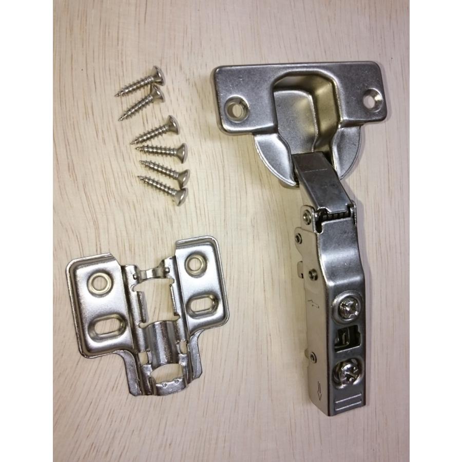 バジル出品 35mmダンパー付きスライドヒンジ 全カブセ 20個入 ワンタッチスライド