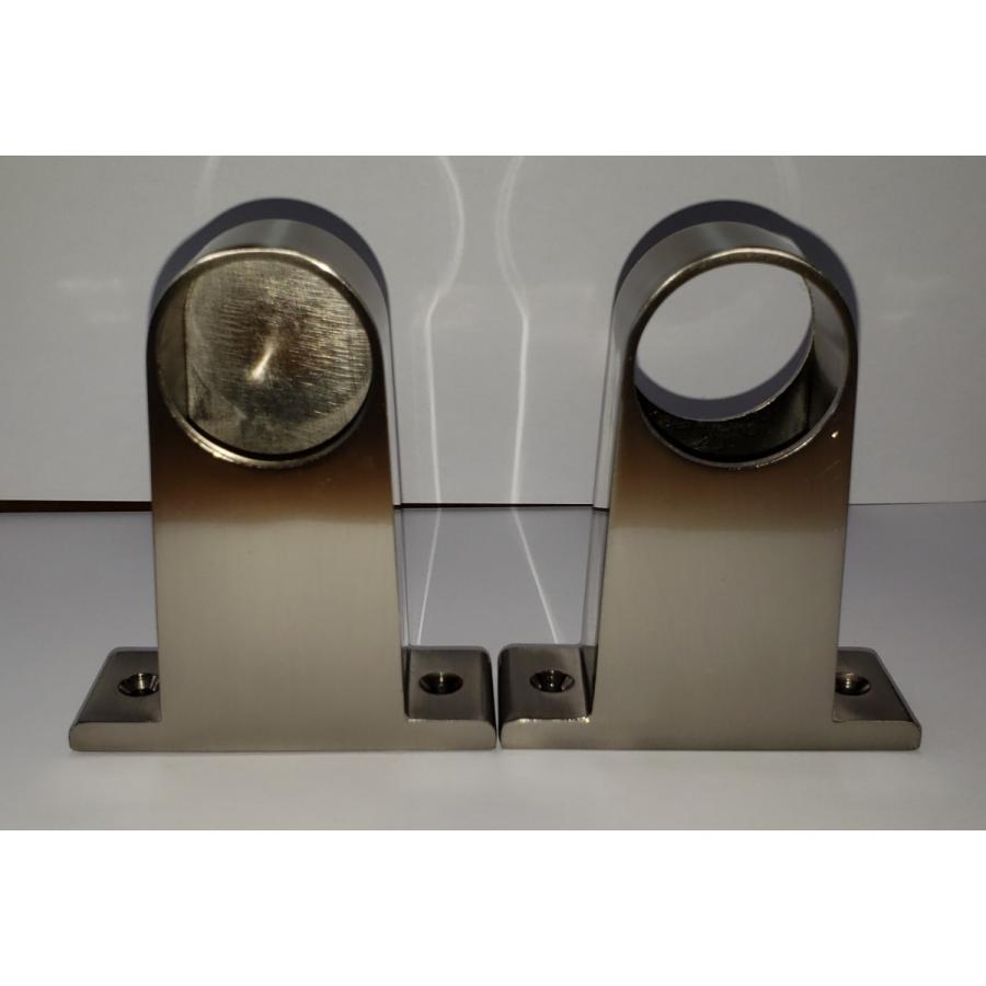 首長ブラケット32mm 通 ステンレス色 ハンガーパイプ用ブラケット首長