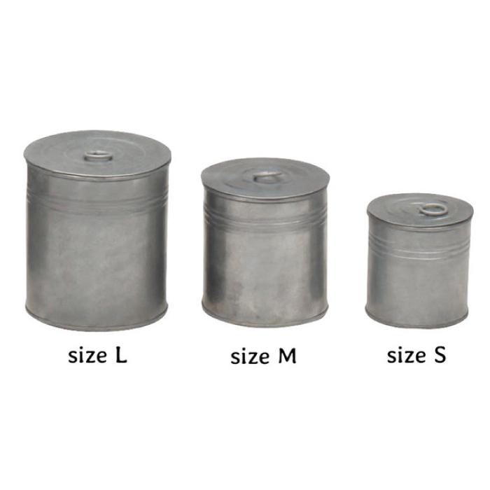 アンティークフタつきブリキ缶3点セット