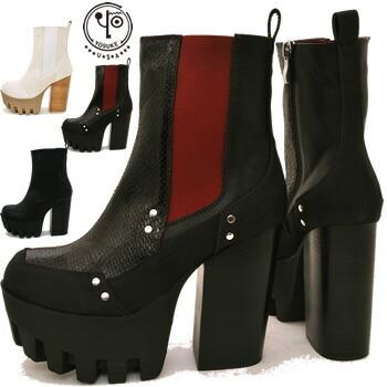 元の価格の販売 ヨースケ Yosuke 厚底ブーツ レディース サイドゴアブーツタイプ サイドジッパー付き 予約 は3営業日内に発送 安い通販サイト Www Superavila Com