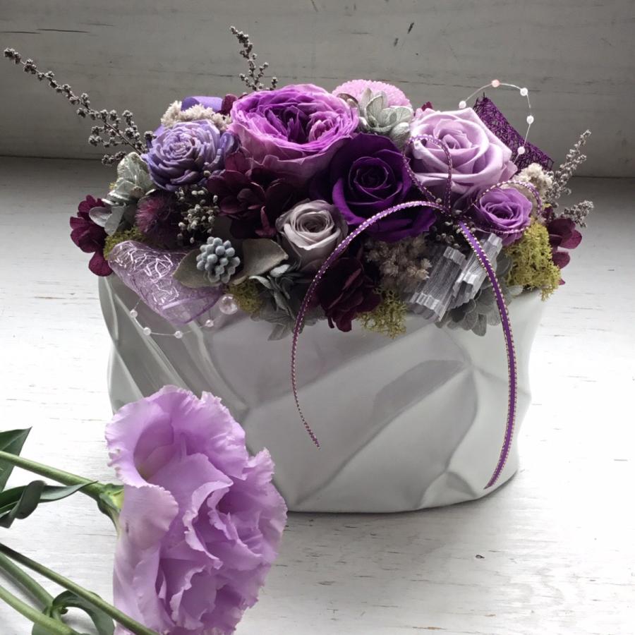 プリザーブドフラワー ハンドメイド ローズ ギフト 古希 喜寿 傘寿 卒寿 誕生日 記念日 枯れない花 ケース入り 世界に一つだけ