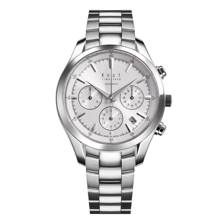 Knot 機械式腕時計 オートマティッククロノグラフ ステンレスベルト